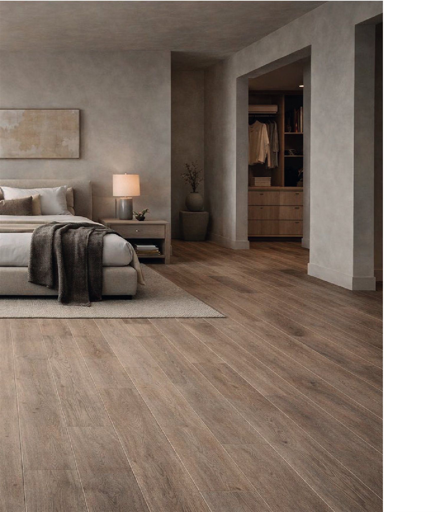 Piso SPC Nudra tipo madera en suite